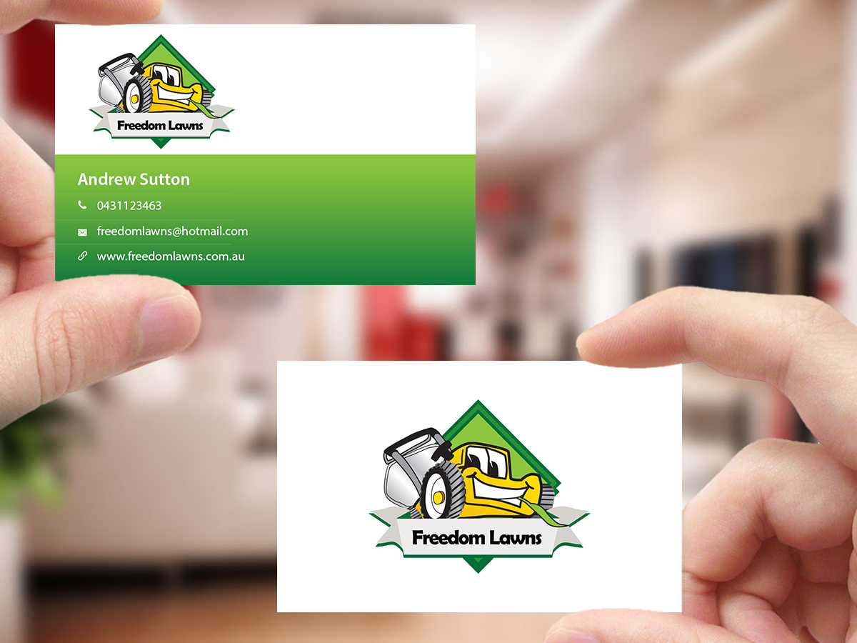 Design de Carte de Visite par Creations Box 2015 pour Freedom Lawns | Design #9344642
