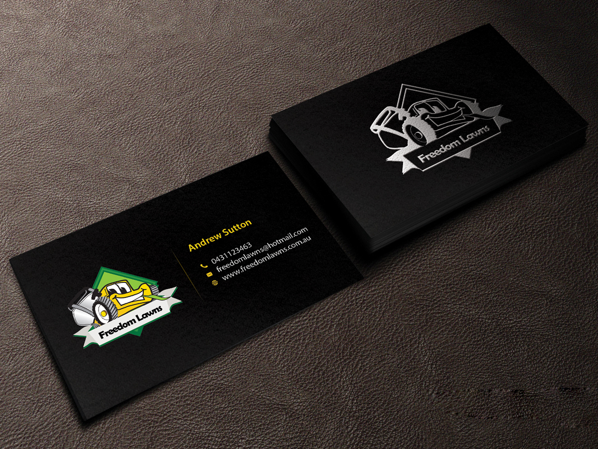 Design de Carte de Visite par Creations Box 2015 pour Freedom Lawns | Design #9344644