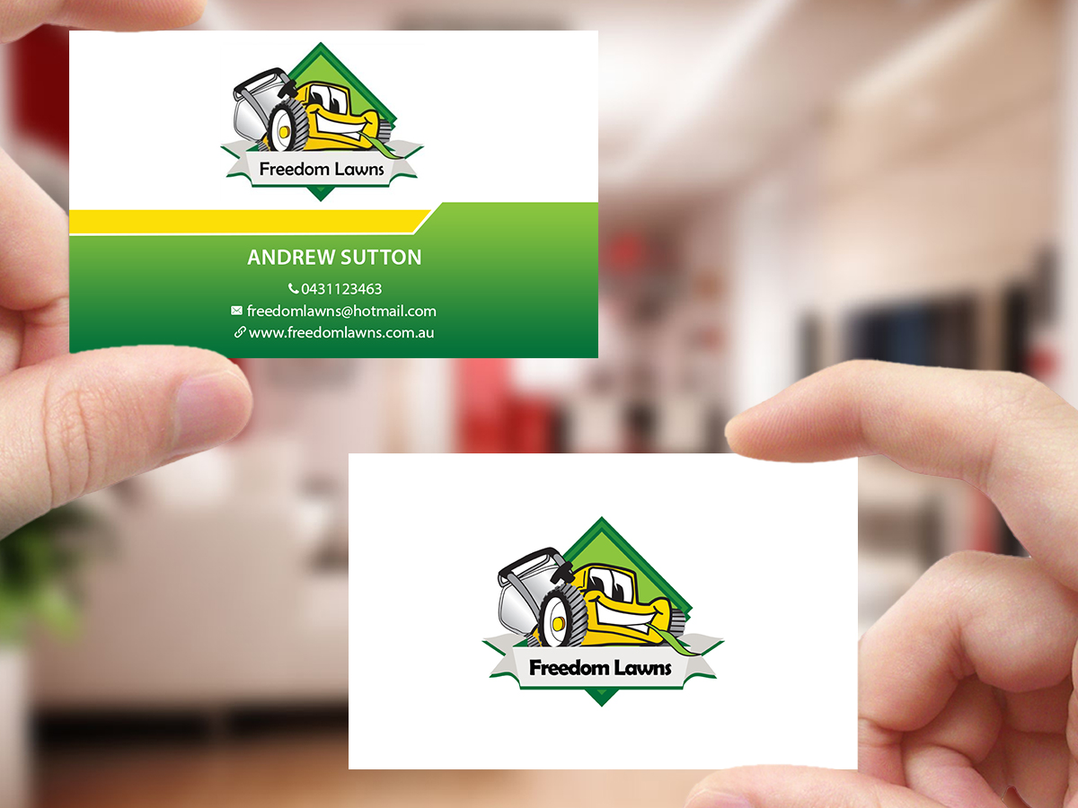 Design de Carte de Visite par Creations Box 2015 pour Freedom Lawns | Design #9344646