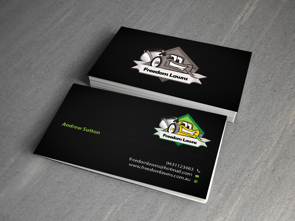 Design de Carte de Visite par Creations Box 2015 pour Freedom Lawns | Design #9344647