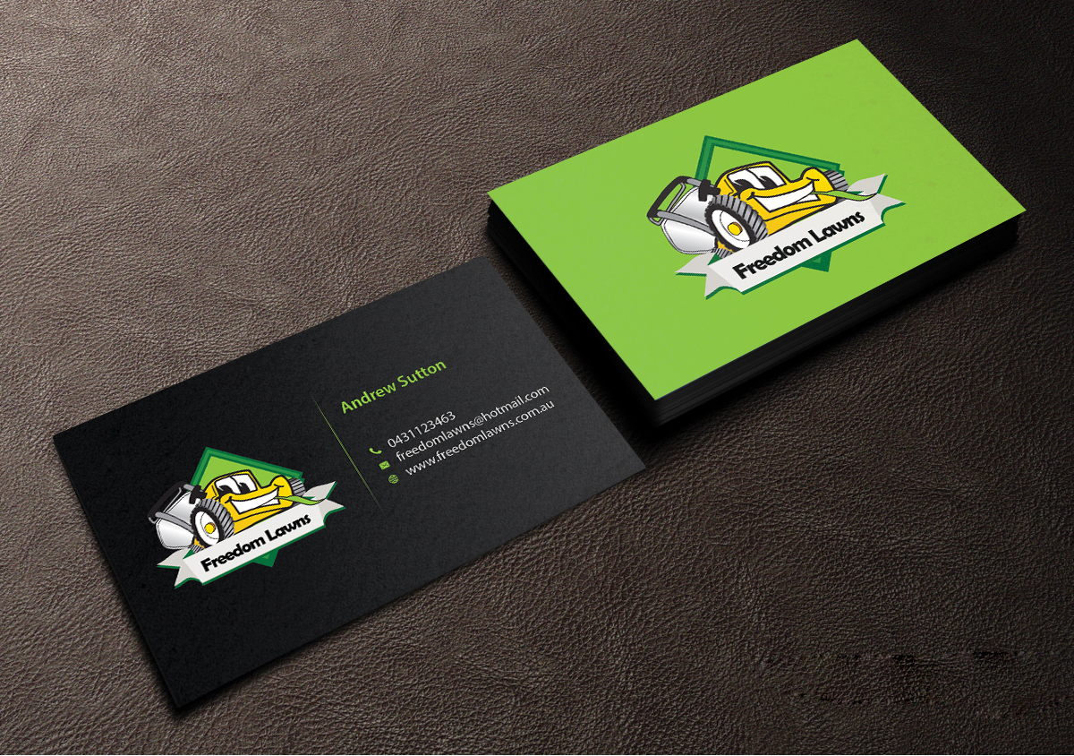 Design de Carte de Visite par Creations Box 2015 pour Freedom Lawns | Design #9344649