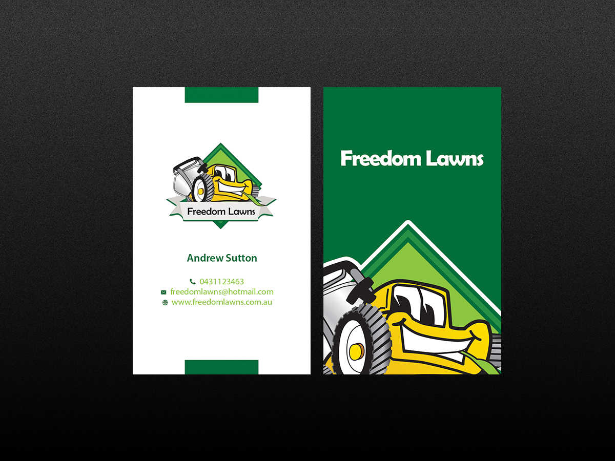 Design de Carte de Visite par Creations Box 2015 pour Freedom Lawns | Design #9344656