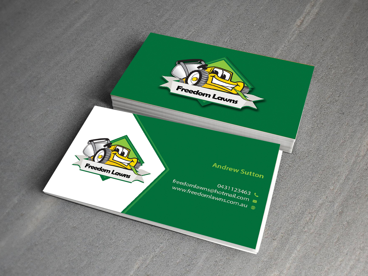 Design de Carte de Visite par Creations Box 2015 pour Freedom Lawns | Design #9344661