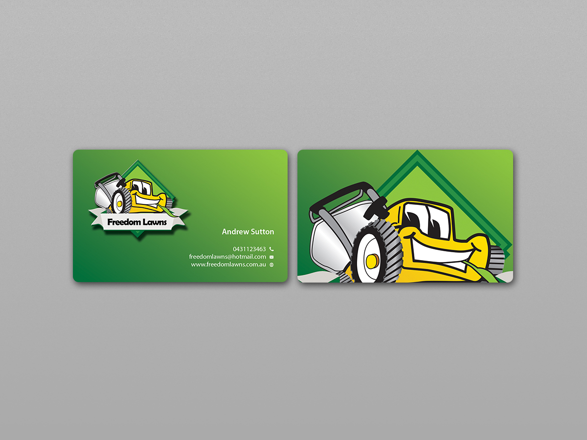 Design de Carte de Visite par Creations Box 2015 pour Freedom Lawns | Design #9344663
