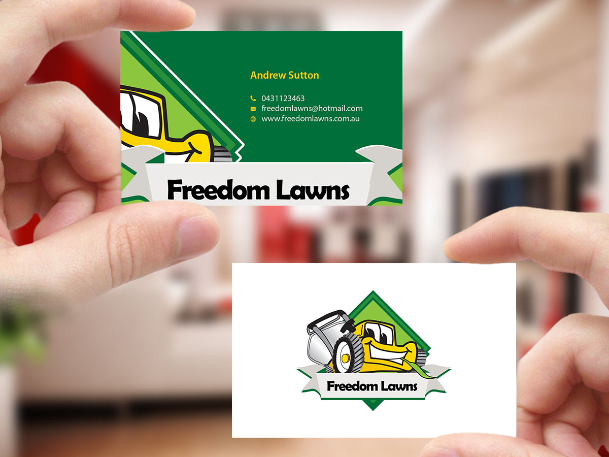 Design de Carte de Visite par Creations Box 2015 pour Freedom Lawns | Design #9344665