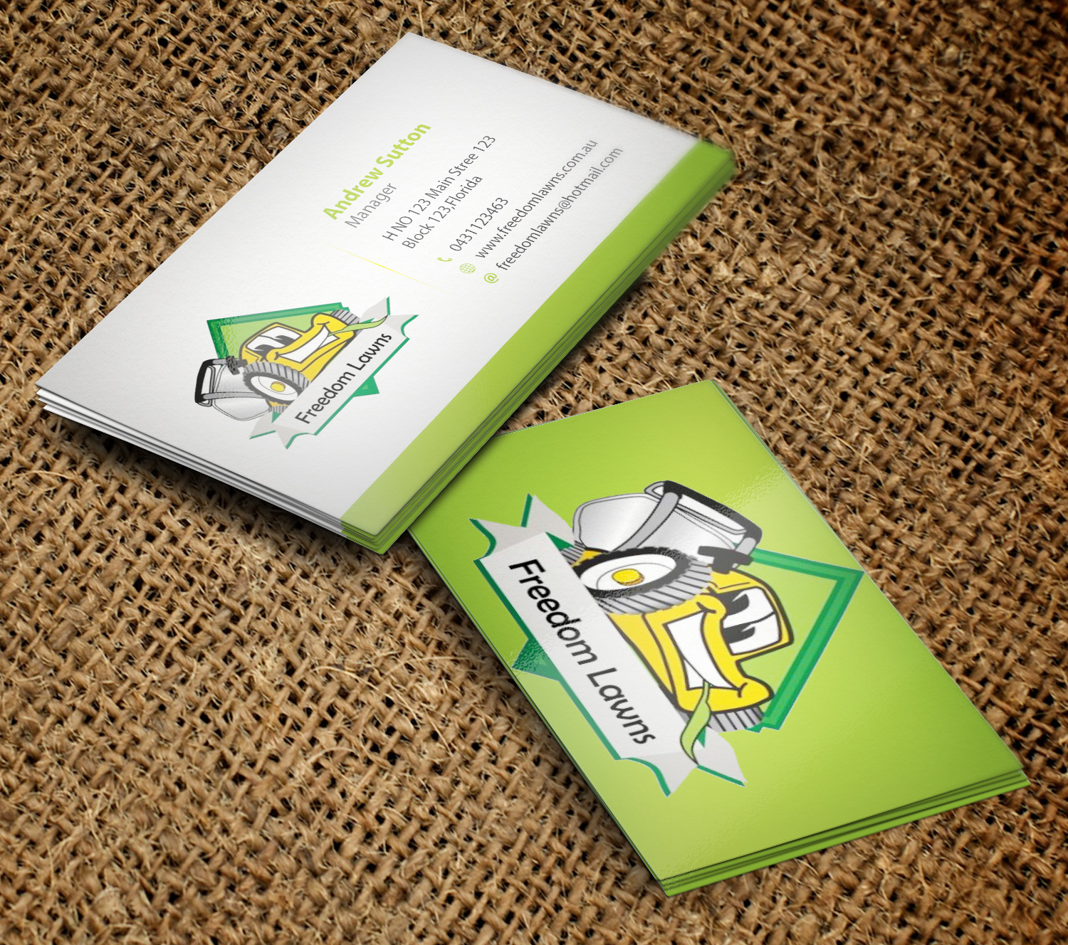 Visitenkarten-Design von PD Studios für Freedom Lawns | Design #9356766