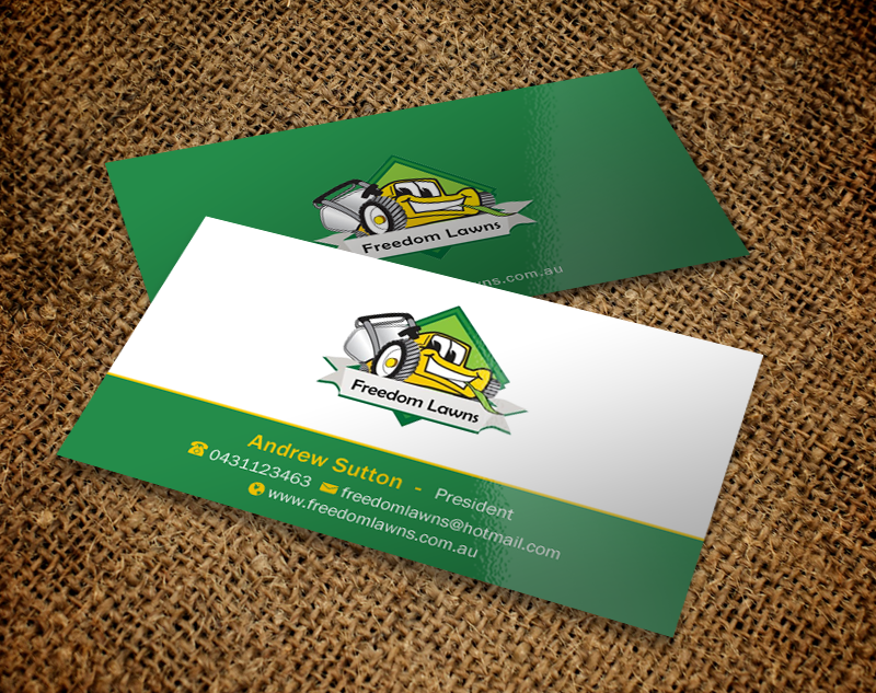 Business Card Design by Brand aid for Freedom Lawns | Design #9352788