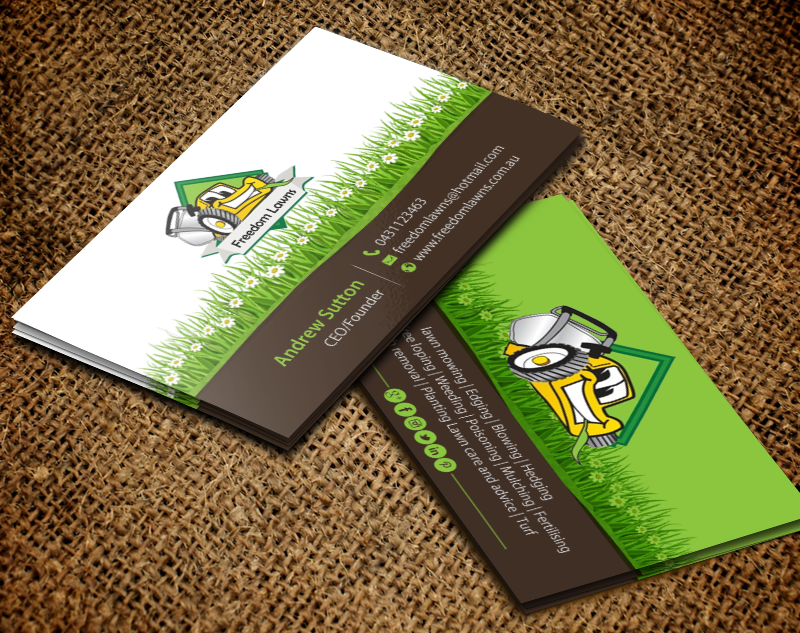 Business Card Design by chandrayaan.creative for Freedom Lawns | Design #9339439