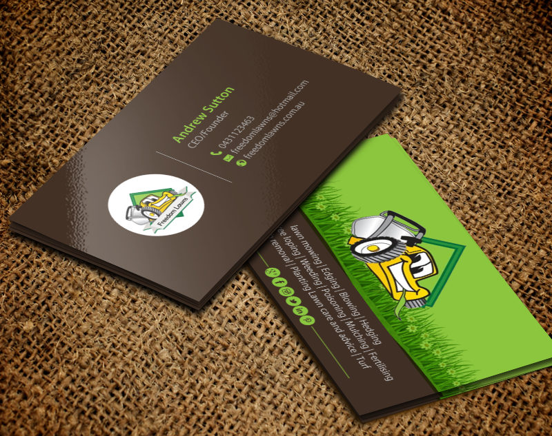 Design de Carte de Visite par chandrayaan.creative pour Freedom Lawns | Design #9339440