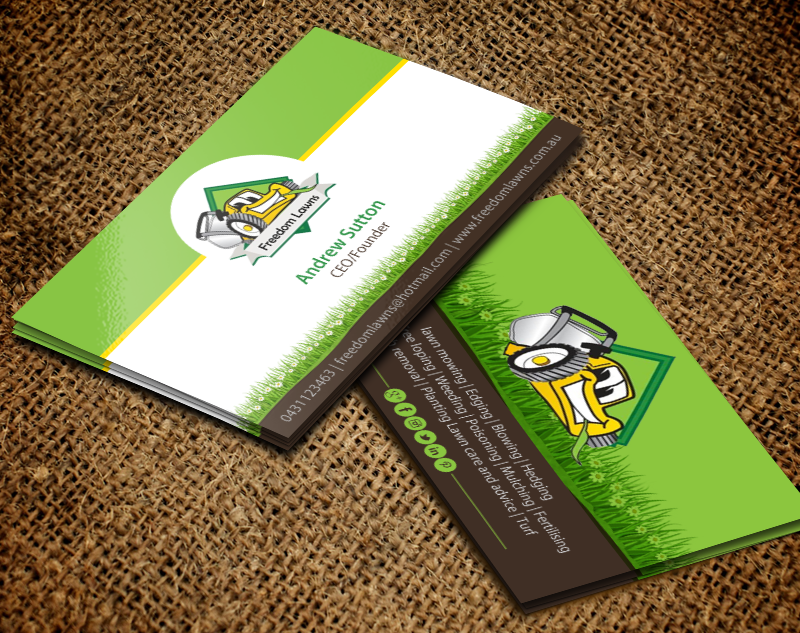 Design de Carte de Visite par chandrayaan.creative pour Freedom Lawns | Design #9339441