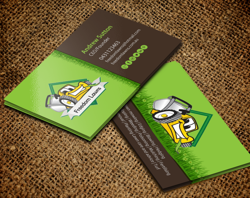 Business Card Design by chandrayaan.creative for Freedom Lawns | Design #9339443