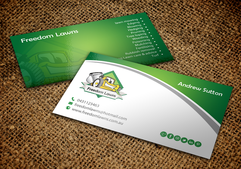 Business Card Design by chandrayaan.creative for Freedom Lawns | Design #9344048