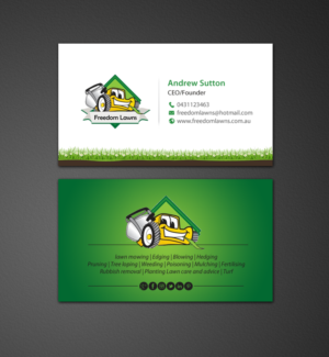 Design de Carte de Visite par chandrayaan.creative pour Freedom Lawns | Design : #9344058