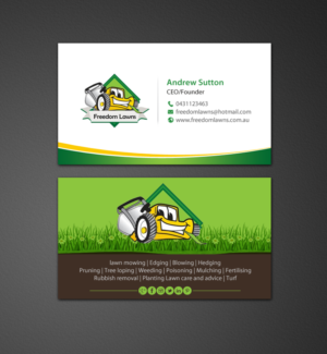 Design de Carte de Visite par chandrayaan.creative pour Freedom Lawns | Design : #9344060
