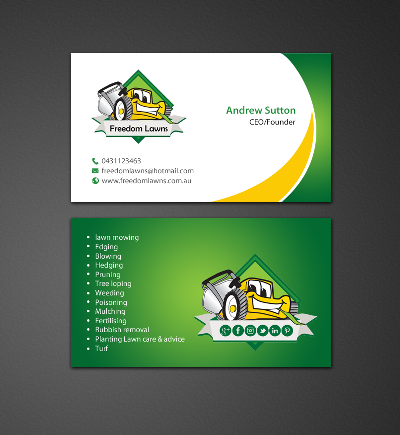 Visitenkarten-Design von chandrayaan.creative für Freedom Lawns | Design #9349761