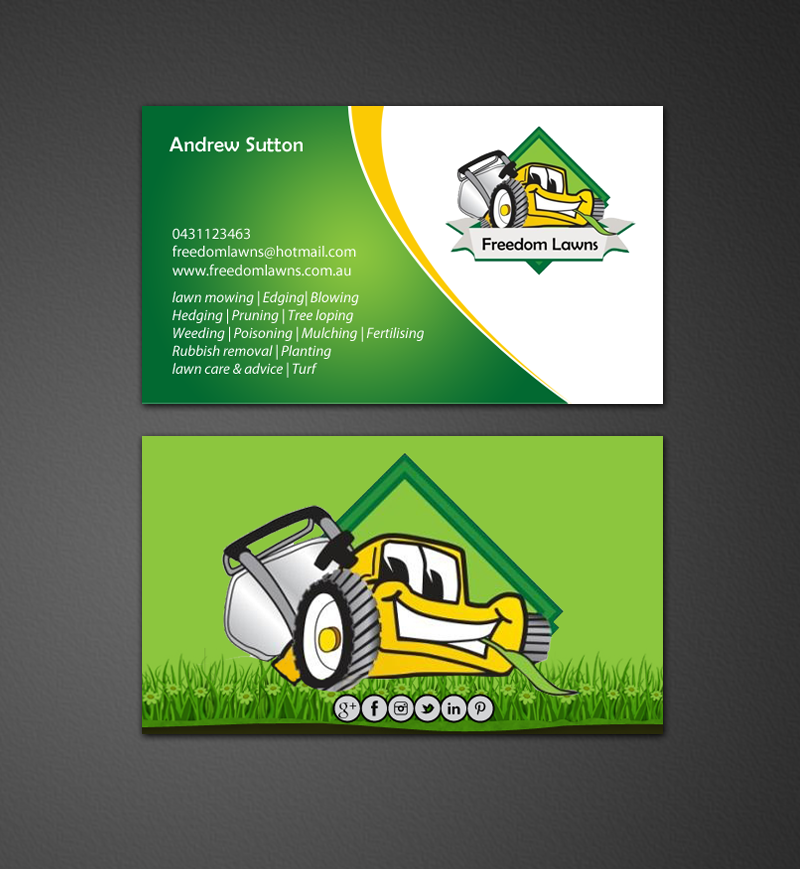Business Card Design by chandrayaan.creative for Freedom Lawns | Design #9349762