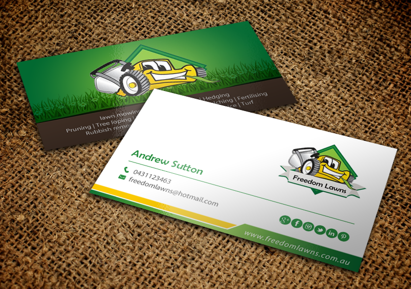 Business Card Design by chandrayaan.creative for Freedom Lawns | Design #9349764