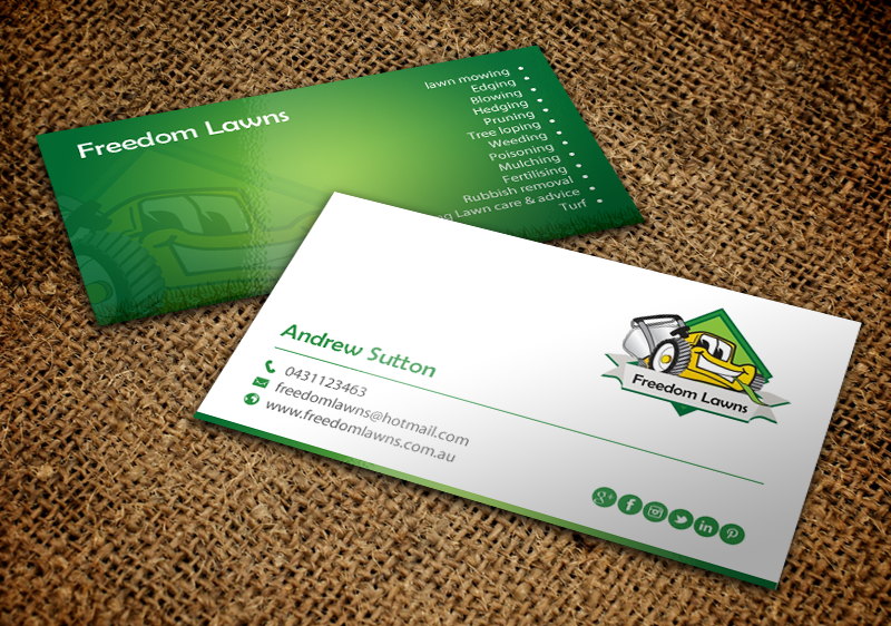 Business Card Design by chandrayaan.creative for Freedom Lawns | Design #9349766