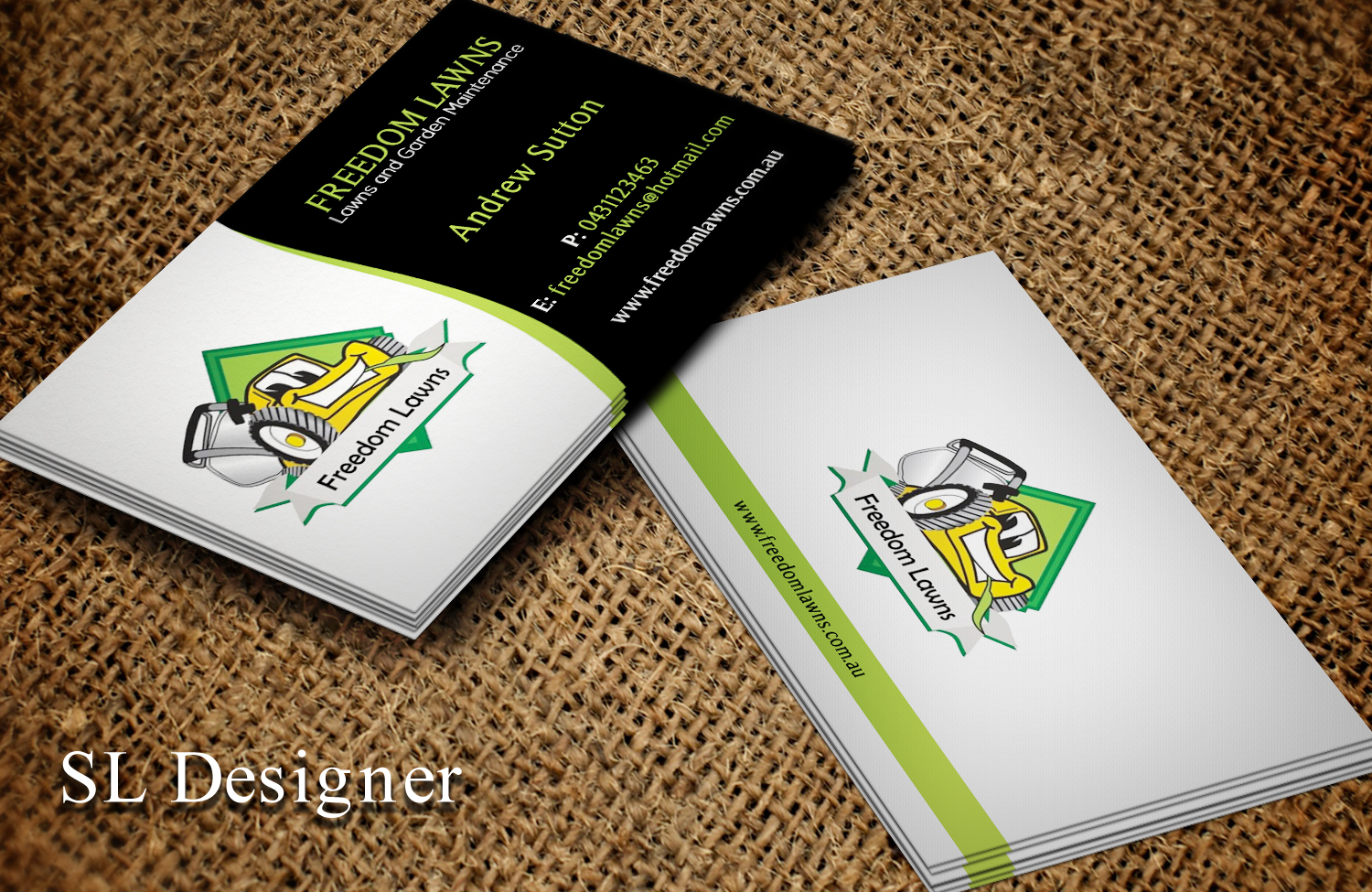 Design de Carte de Visite par SL Designer pour Freedom Lawns | Design #9331291