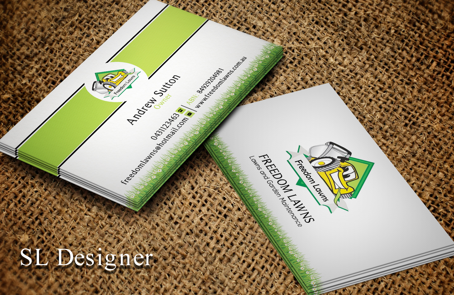 Business Card Design by SL Designer for Freedom Lawns | Design #9331297