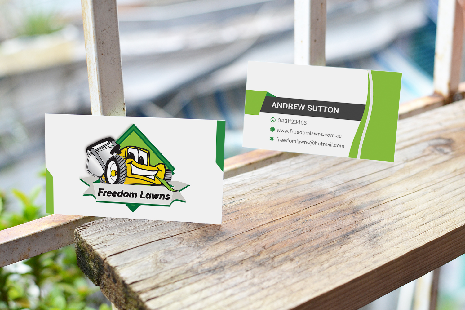 Business Card Design by isabel.paoli for Freedom Lawns | Design #9333771