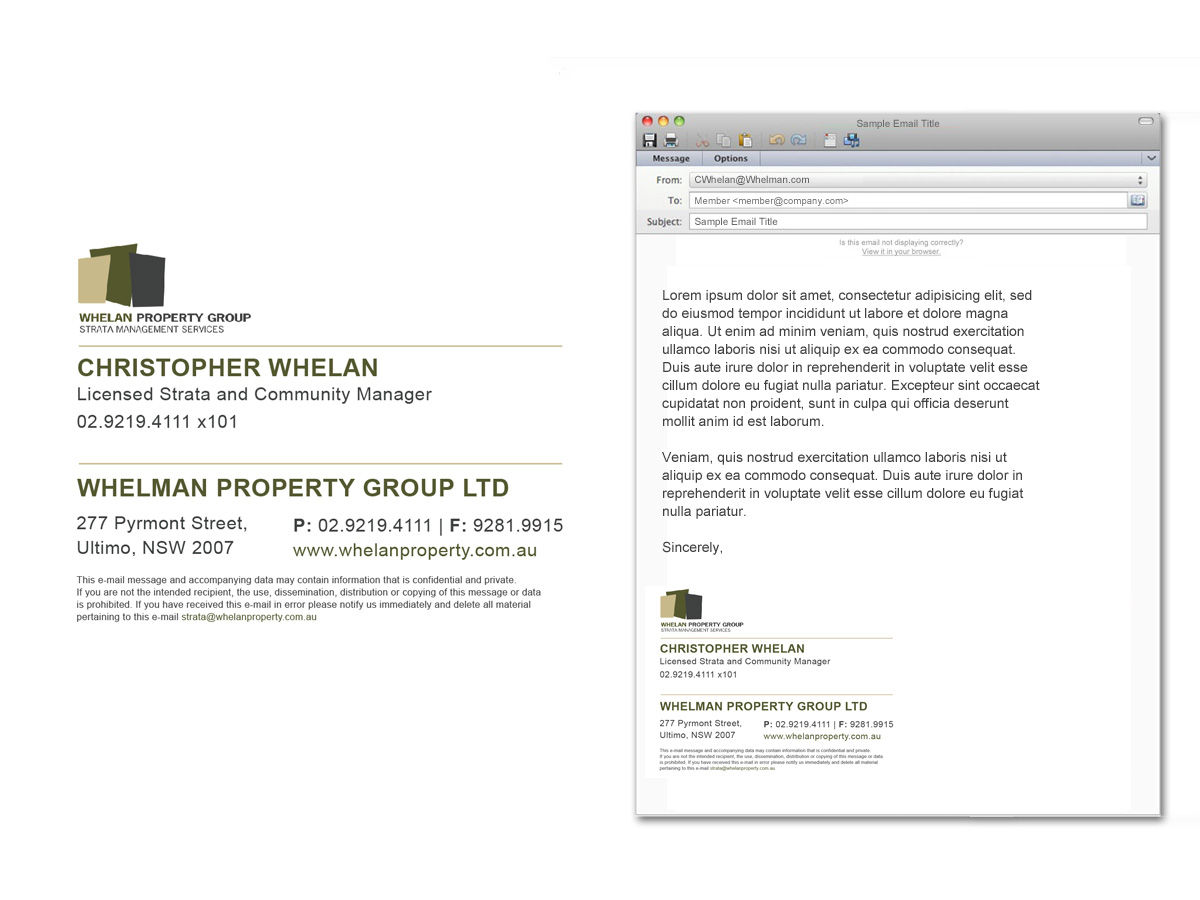 Design de Papeterie par masher pour Whelan Property Group | Design #2052517