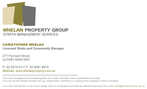 Stationery Design by bm592 for Whelan Property Group | Design #2055196