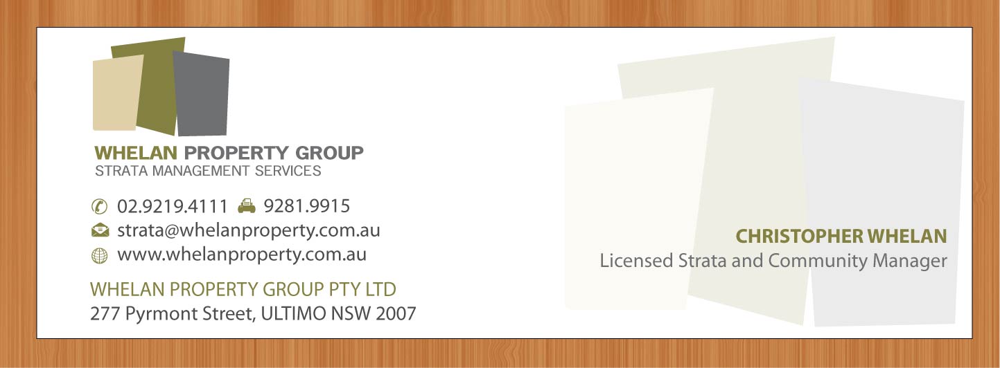 Stationery Design by Sbss for Whelan Property Group | Design #2076357
