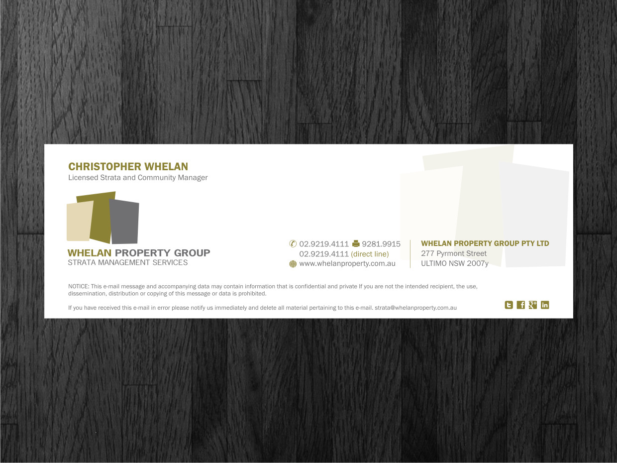 Diseño de Papelería por Atvento Graphics para Whelan Property Group | Diseño #2313834