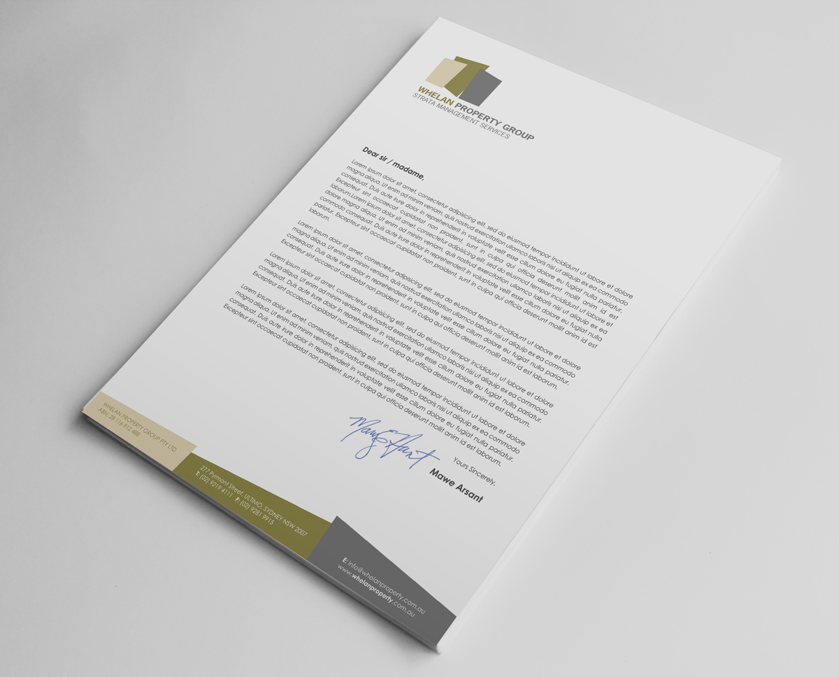 Stationery Design by logodentity for Whelan Property Group | Design #2054561