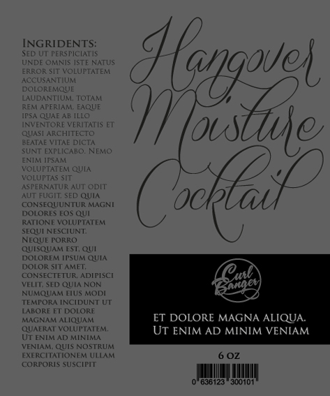 Diseño de Etiqueta por Ideera para Curl Banger | Diseño #9394416