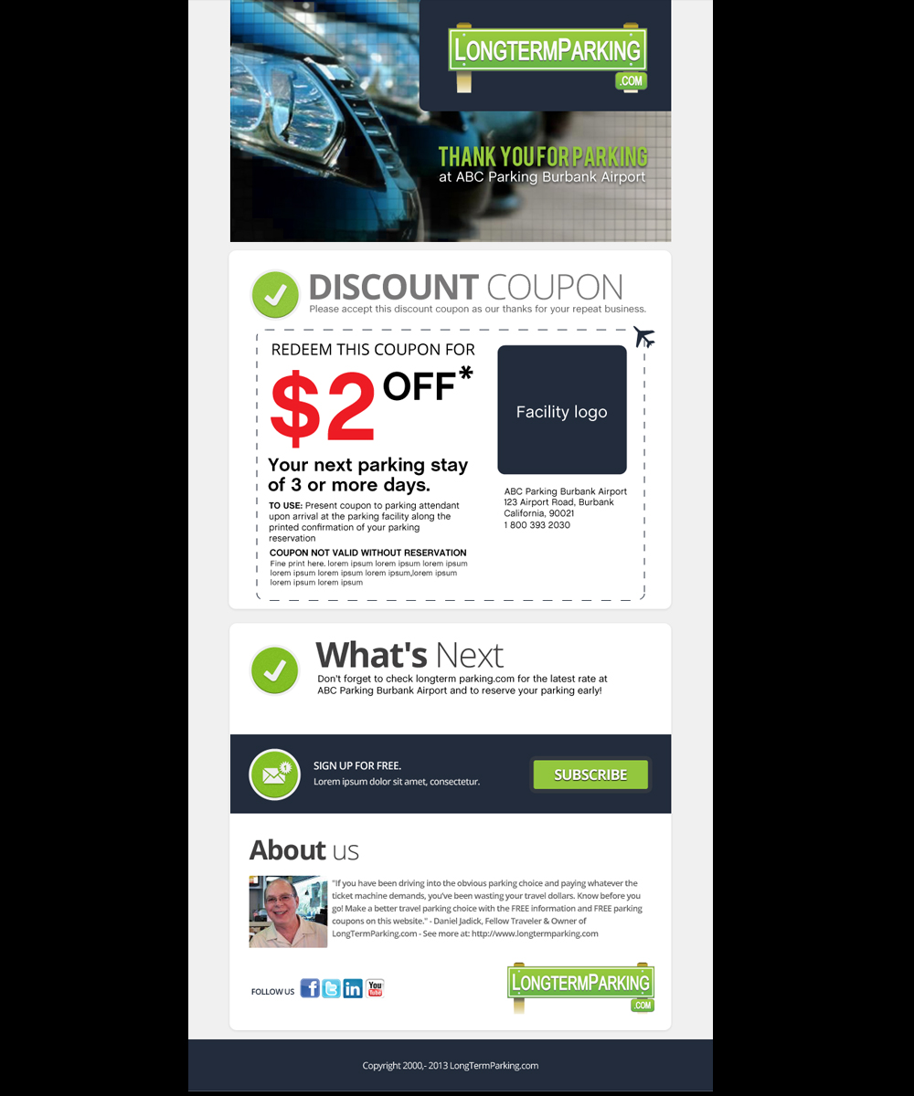 Web Design by Sucre for LongtermParking.com | Design #2072892