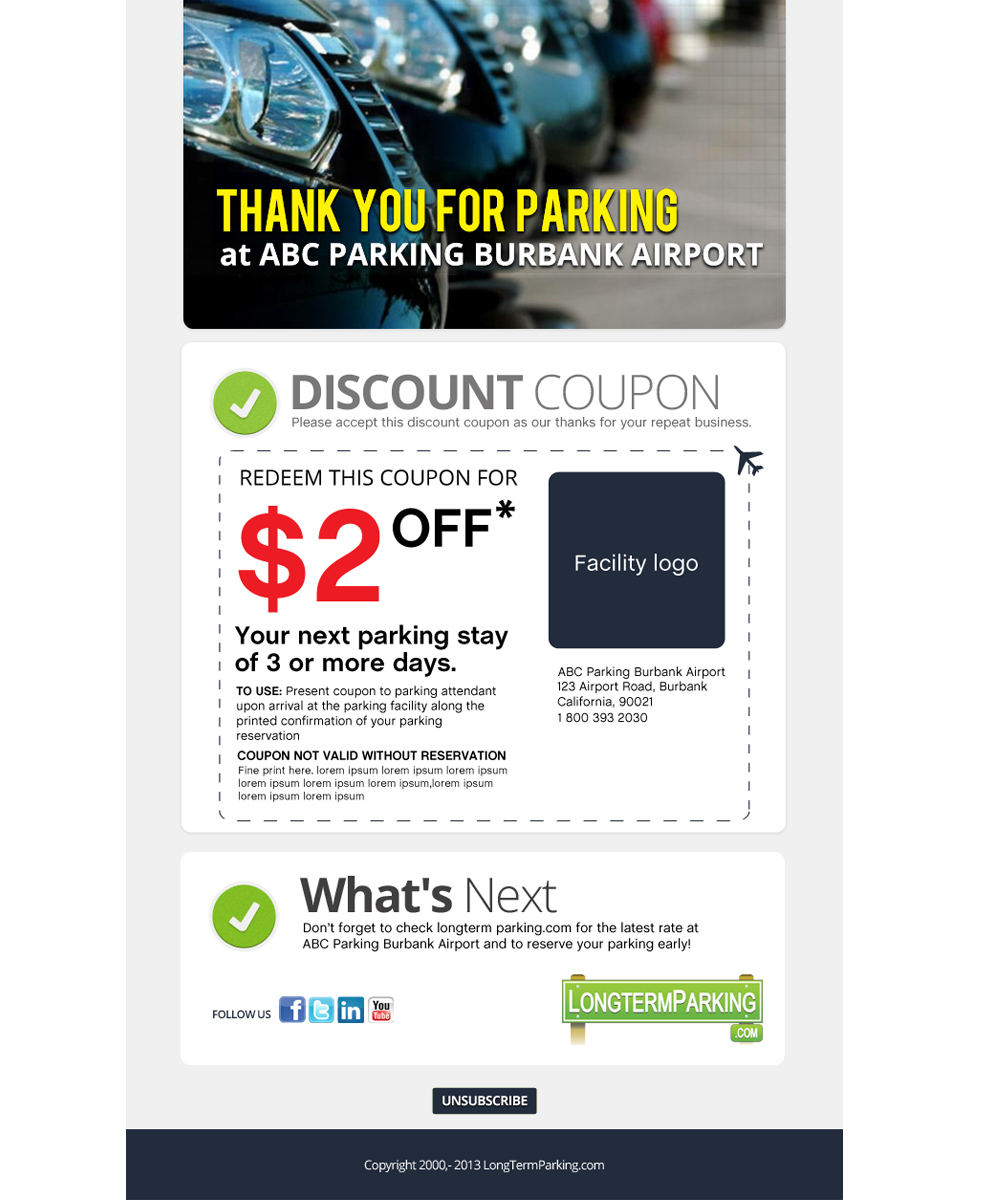 Web Design by Sucre for LongtermParking.com | Design #2095841