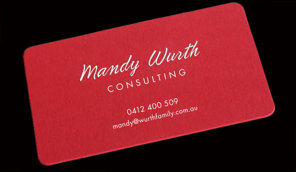 Business Card Design by foo for Mandy Wurth Consulting | Design #2048445