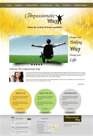 Web Design by uk for The Compassionate Way  | Design #2050653