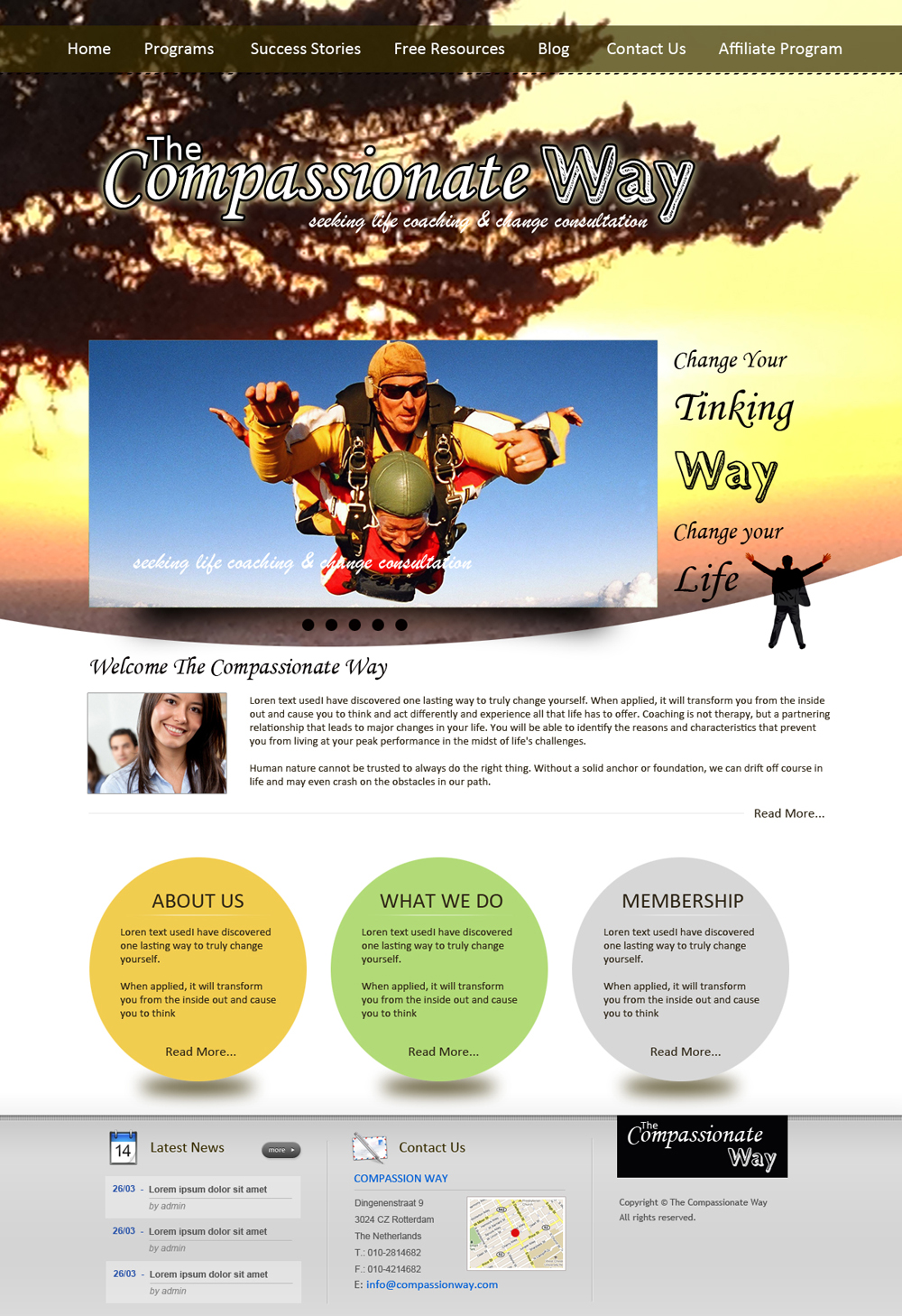 Web Design by uk for The Compassionate Way  | Design #2050705