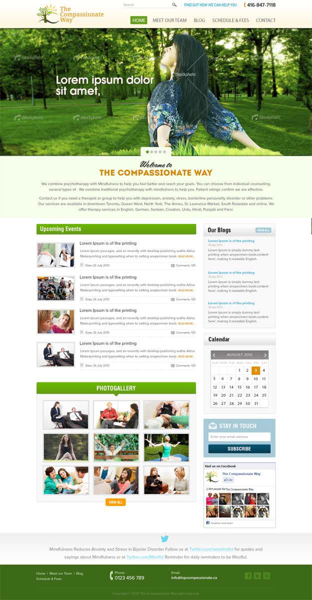 Web Design by Mayank Patel for The Compassionate Way  | Design #2143383