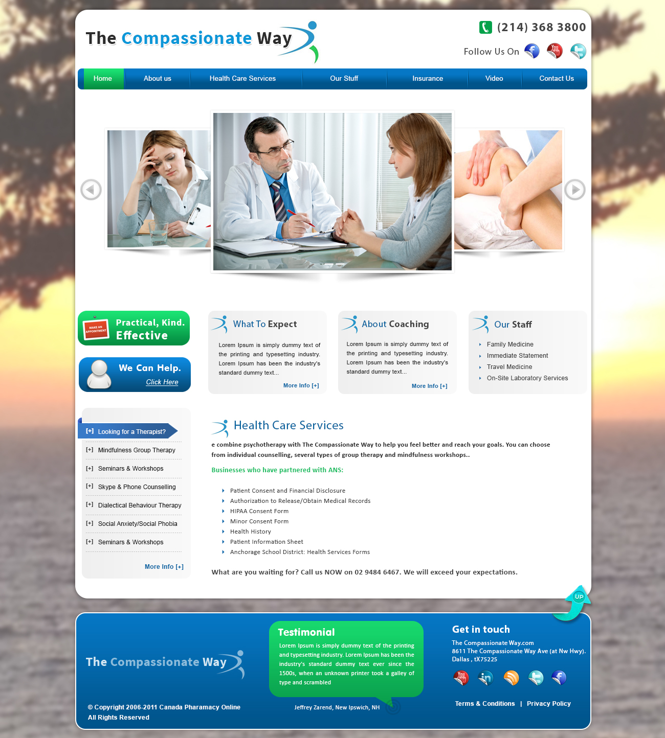 Web Design by webxvision for The Compassionate Way  | Design #2143249