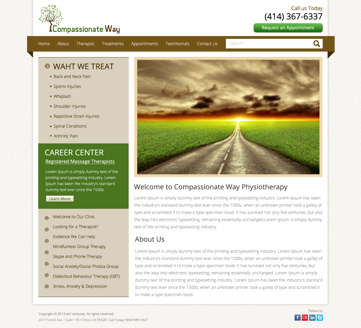 Web Design by OM for The Compassionate Way  | Design #2153458