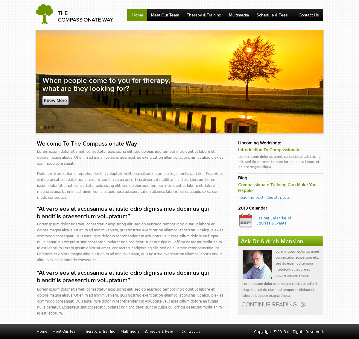 Web Design by OM for The Compassionate Way  | Design #2153463