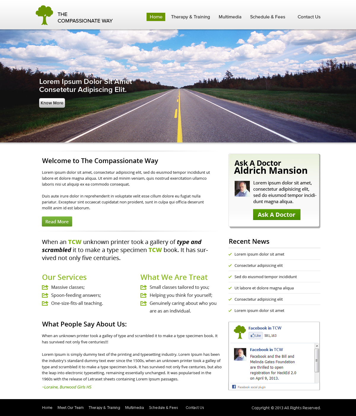 Web Design by OM for The Compassionate Way  | Design #2153515