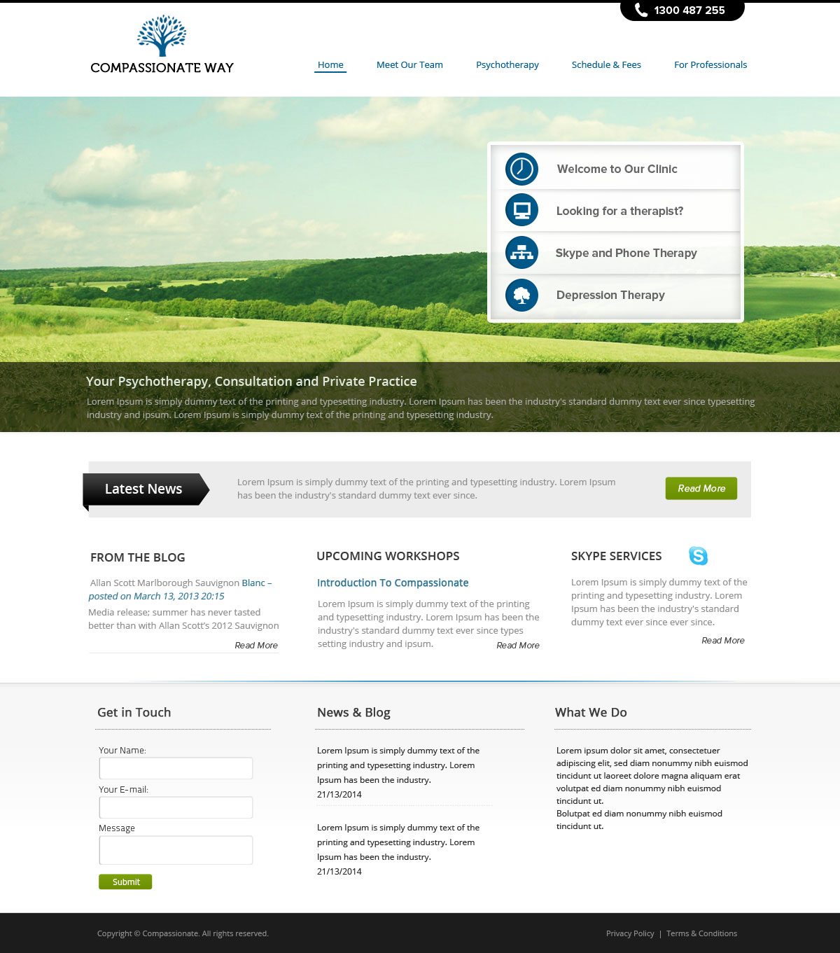 Web Design by OM for The Compassionate Way  | Design #2153539
