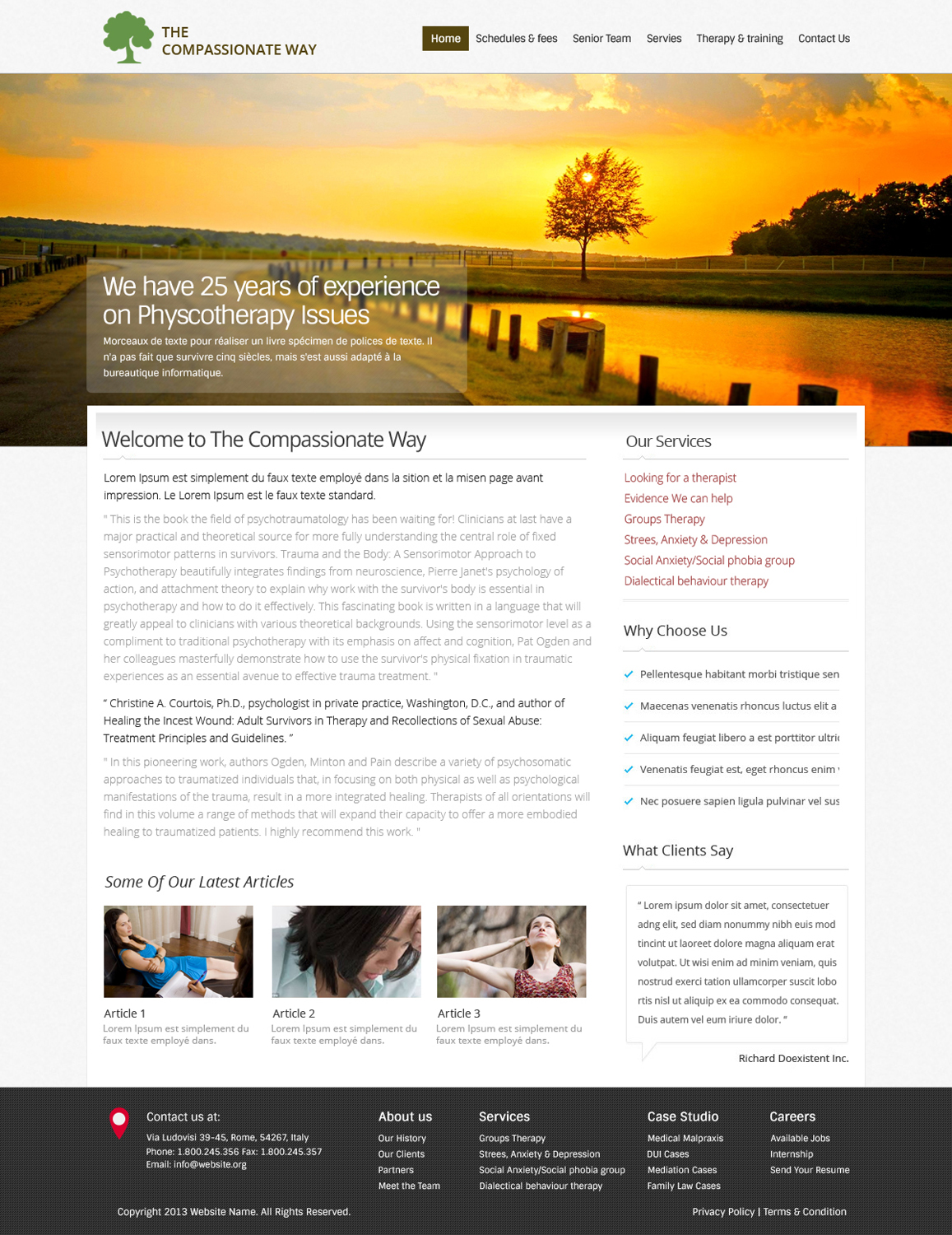 Web Design by OM for The Compassionate Way  | Design #2154093