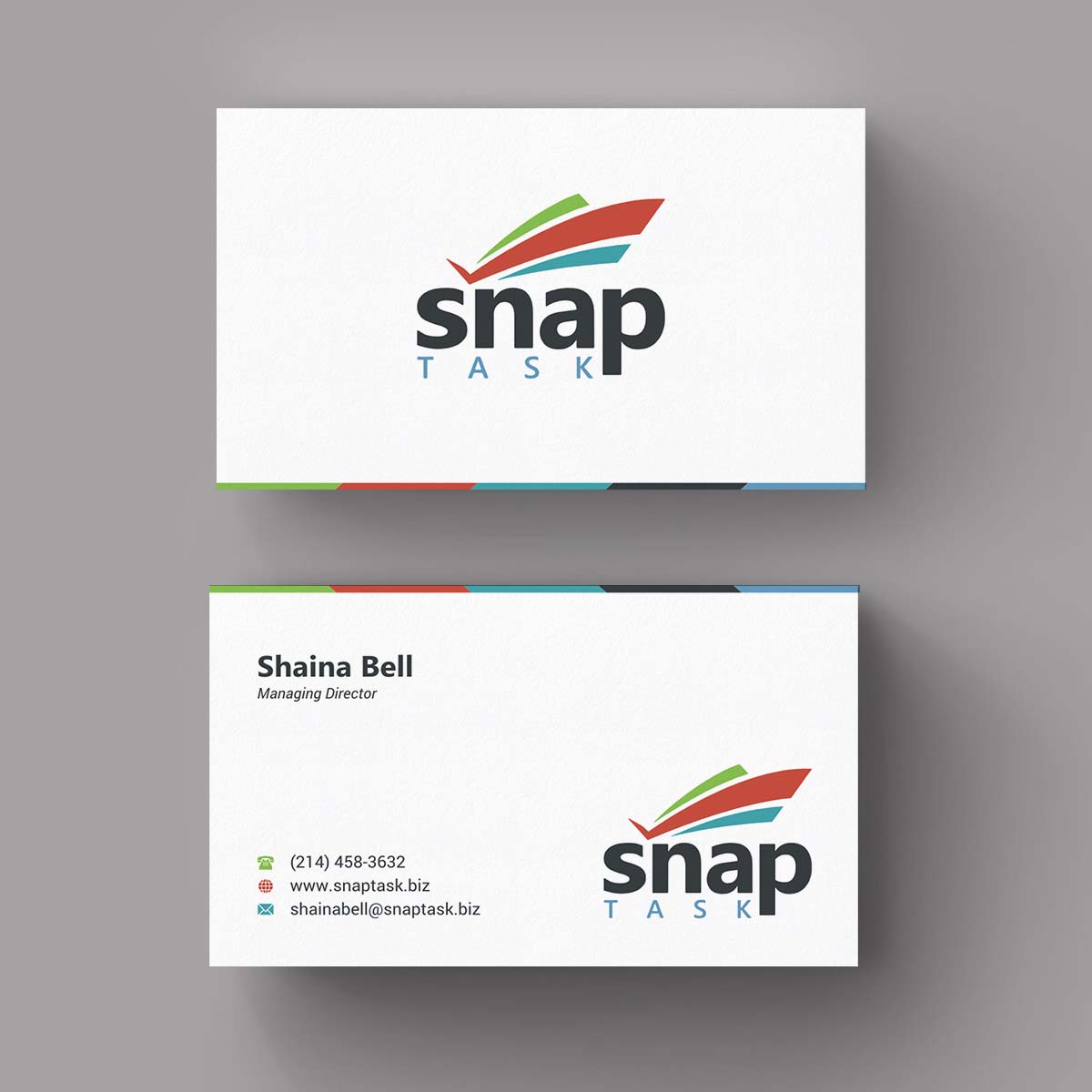 Business Card Design by INDIAN_Ashok for SnapTask | Design #9385310