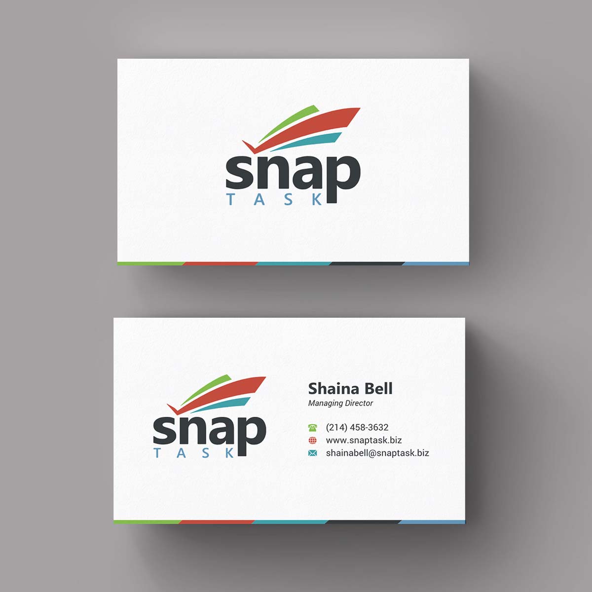 Business Card Design by INDIAN_Ashok for SnapTask | Design #9385312