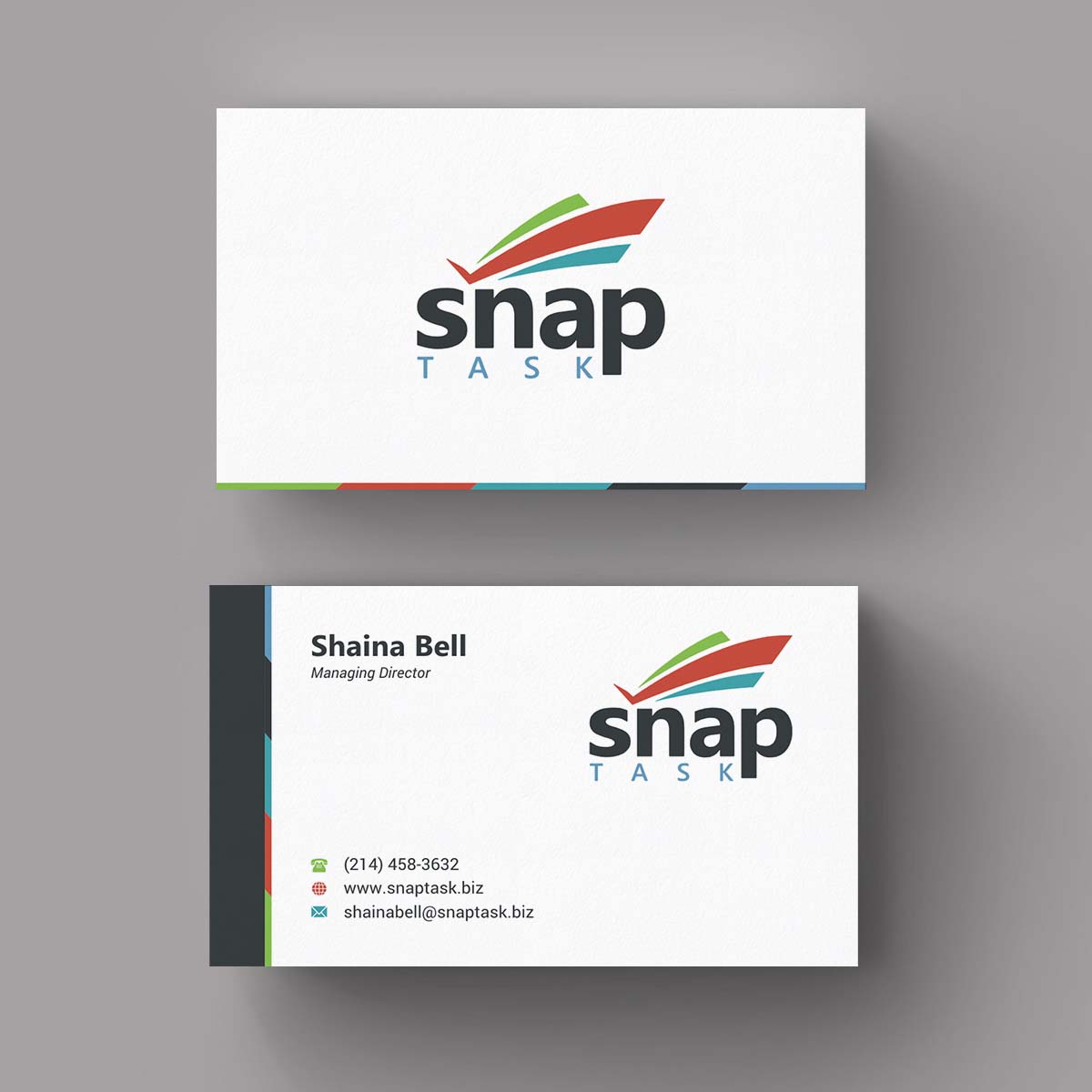 Business Card Design by INDIAN_Ashok for SnapTask | Design #9385313