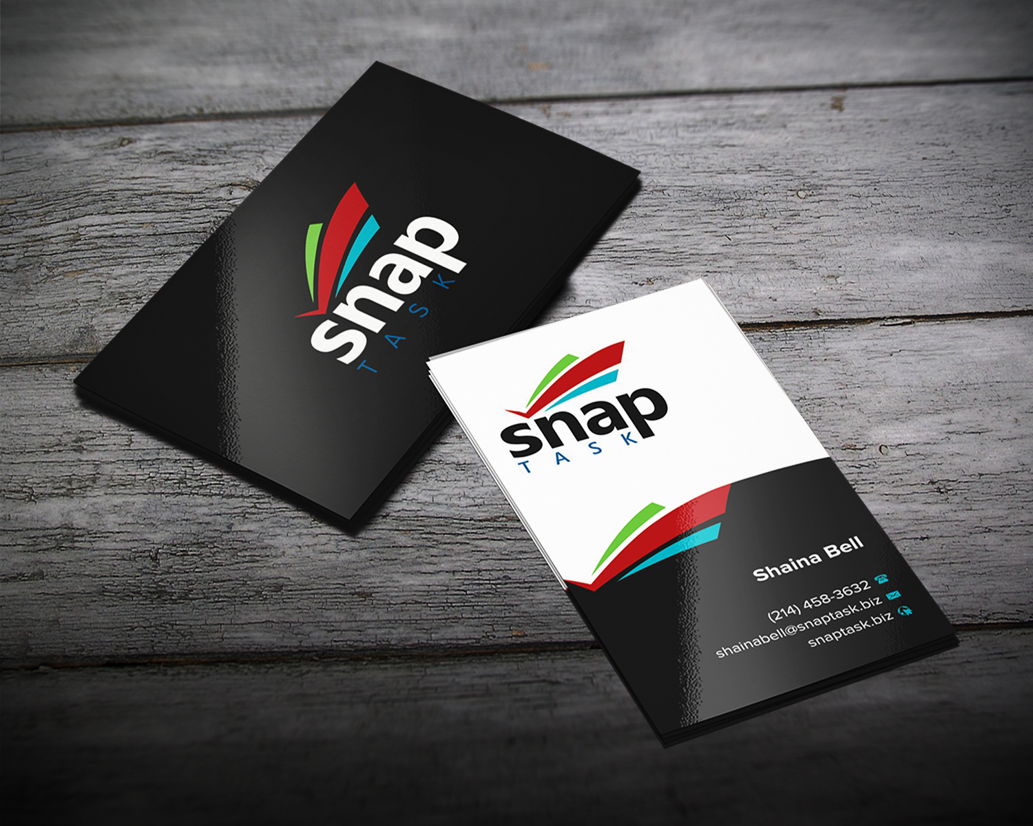 Business Card Design by Stylez Designz for SnapTask | Design #9384735