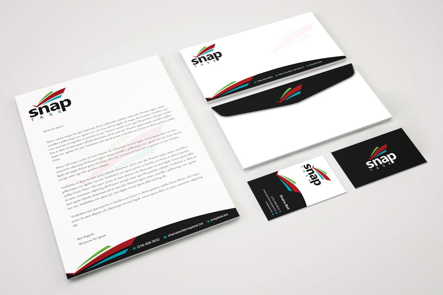 Business Card Design by Stylez Designz for SnapTask | Design #9386079