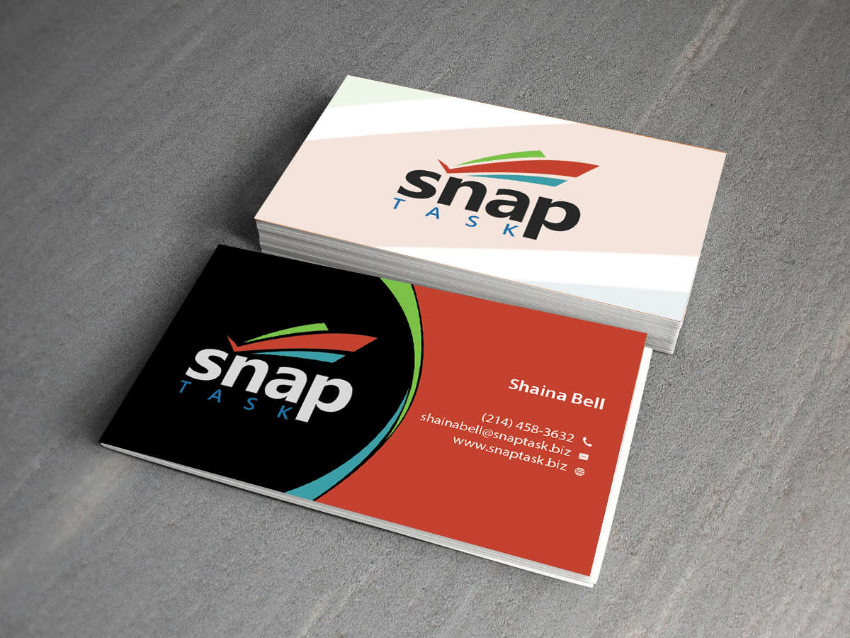 Business Card Design by Creations Box 2015 for SnapTask | Design #9344898