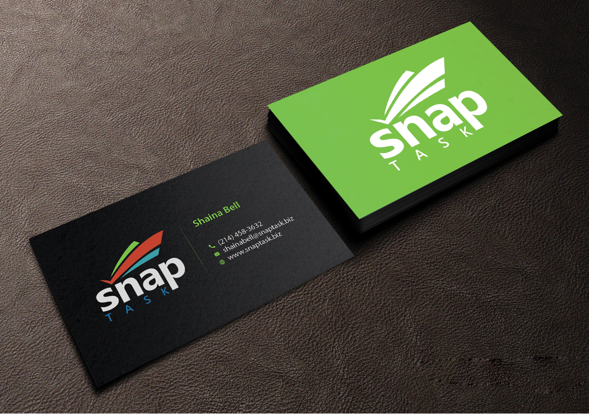 Business Card Design by Creations Box 2015 for SnapTask | Design #9344902